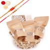 Ghasitaram Gifts Jaiccha Rakhi Gifts for Brothers - Jute Hexagon Basket with kaju Katli with 2 Rakhis view 1
