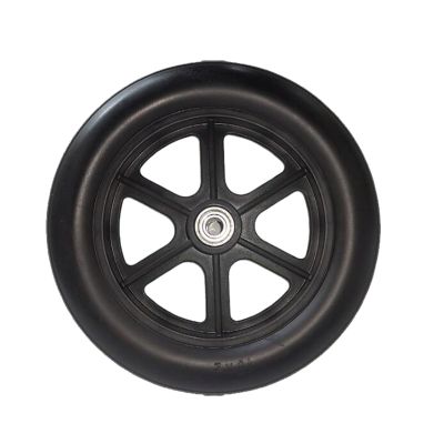 10 Inch Solid Tire Electric Wheelchair Accessories Front Wheel Wheel (Color : Black)