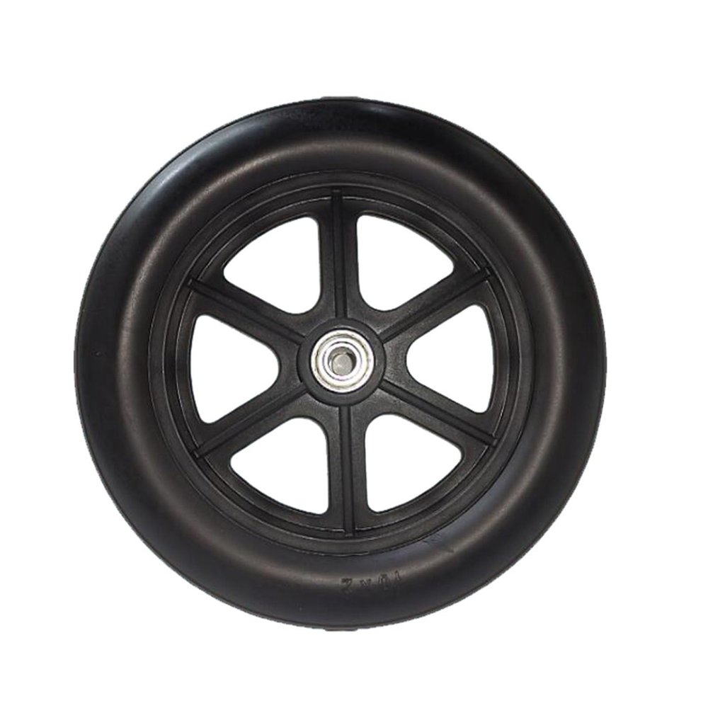 10 Inch Solid Tire Electric Wheelchair Accessories Front Wheel Wheel (Color : Black)