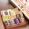 Ghasitaram Gifts Jaiccha Rakhi Gifts for Brothers - Big Red Tray with 5 Rakhis view 1