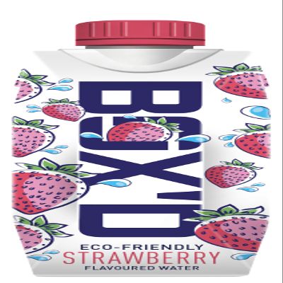 BOX'D H2O Strawberry Flavoured Water 24 Pack x 330 ml - Eco Friendly Pure Still Mineral Water Recyclable & Sustainable Flavored Water Multipack Calorie Free No Artificial Additives or Sugar