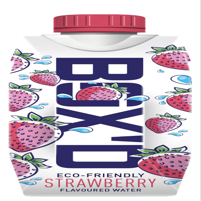 BOX'D H2O Strawberry Flavoured Water 24 Pack x 330 ml - Eco Friendly Pure Still Mineral Water Recyclable & Sustainable Flavored Water Multipack Calorie Free No Artificial Additives or Sugar