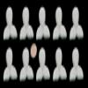 10 x edible 3D Extra large Mermaid Fins Fish Tails, icing toppers, cake cupcakes decorations (Baby Pink) view 1