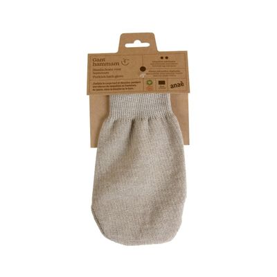 Anae - Hammam glove made of organic linen and organic cotton
