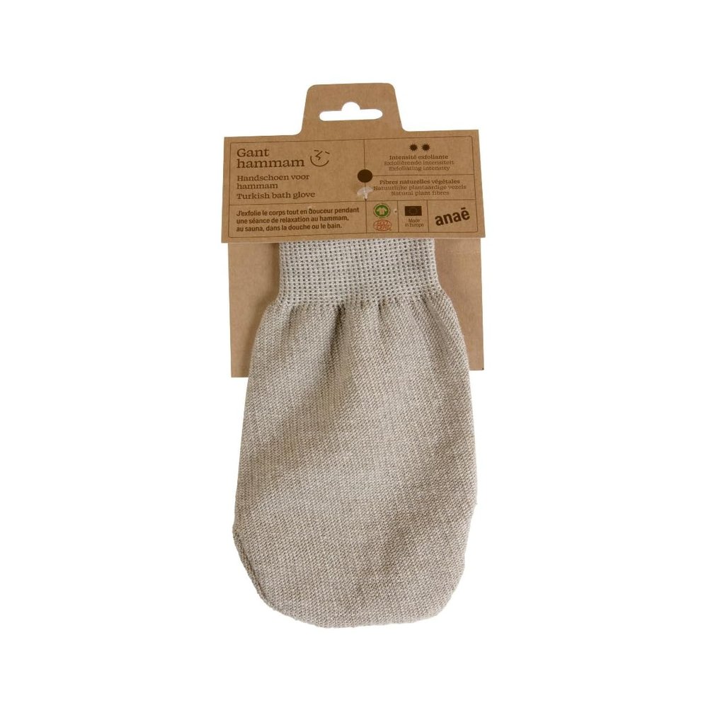 Anae - Hammam glove made of organic linen and organic cotton