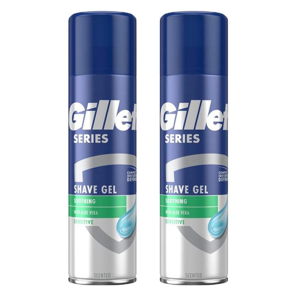 2 x 200ml Sensitive Shave Gel with Aloe