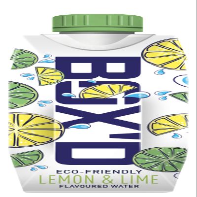 BOX'D H2O Lemon & Lime Flavoured Water 24 Pack x 330 ml - Eco Friendly Pure Still Mineral Water Recyclable & Sustainable Flavored Water Multipack Calorie Free No Artificial Additives or Sugar