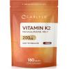 Vitamin K2 MK7 200ug | High Strength | 180 Vegan Tablets | Menaquinone-MK7 | Suitable for Vegetarians and Vegans | by Carlyle view 1