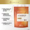 Vitamin K2 MK7 200ug | High Strength | 180 Vegan Tablets | Menaquinone-MK7 | Suitable for Vegetarians and Vegans | by Carlyle view 2
