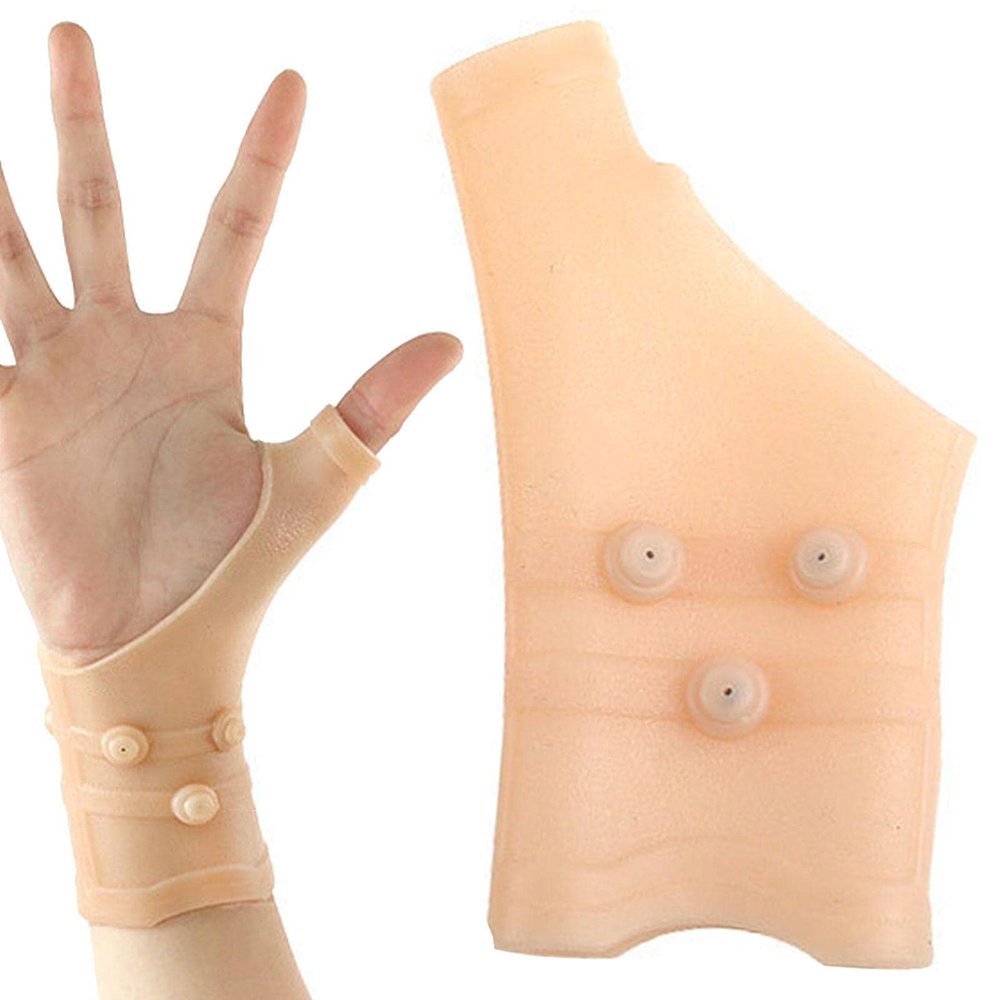 2Pcs Thumb Brace, Waterproof and Magnetic Thumb Support, Soft Magnetic Thumb Compression Cover to Relieve Joints, Tendonitis, Sprains and Sports