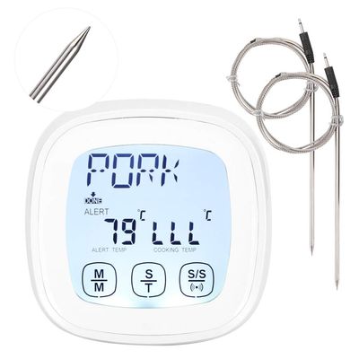 Thermometer Grill Accessory Kitchen Touch Screen Double Fork for Timer Thermometer. Grill Thermometers