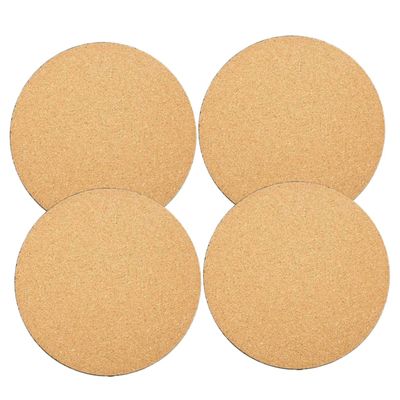 ABOOFAN 4pcs Slip Flower Pot Mat Cork Pads for Plants Pots Round Shape Garden Planter Coaster Multi-purpose Gardening Bottom Pads
