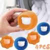 4Pcs Reusable Hair Collector for Washing Machine, Pet Hair Remover Hair Catcher Laundry Ball, Reusable Lint Remover, Dryer Ball for Clothing Dog Cat Pet Hair Remover Cleaning Ball (2 Blue+2 Orange) view 1