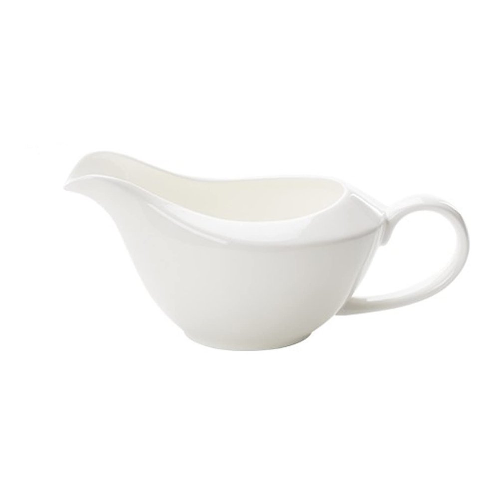 Gravy Boat Sauce Boat Ceramic Gravy Boat for Salad Dressing Milk Broth Coffee Creamer White 13.5 Oz Sauce Jug