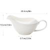 Gravy Boat Sauce Boat Ceramic Gravy Boat for Salad Dressing Milk Broth Coffee Creamer White 13.5 Oz Sauce Jug view 2
