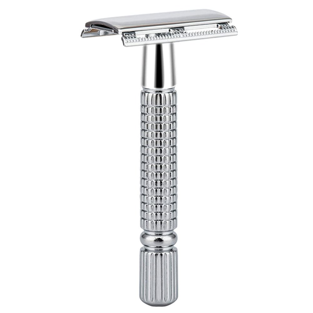 BAILI Classic Double Edge Safety Razor Reusable Manual Short Handle Aggressive Stainless Wet Shaving Shaver for Men Women Barber Beard Bikini Armpit Hair Removal BD131