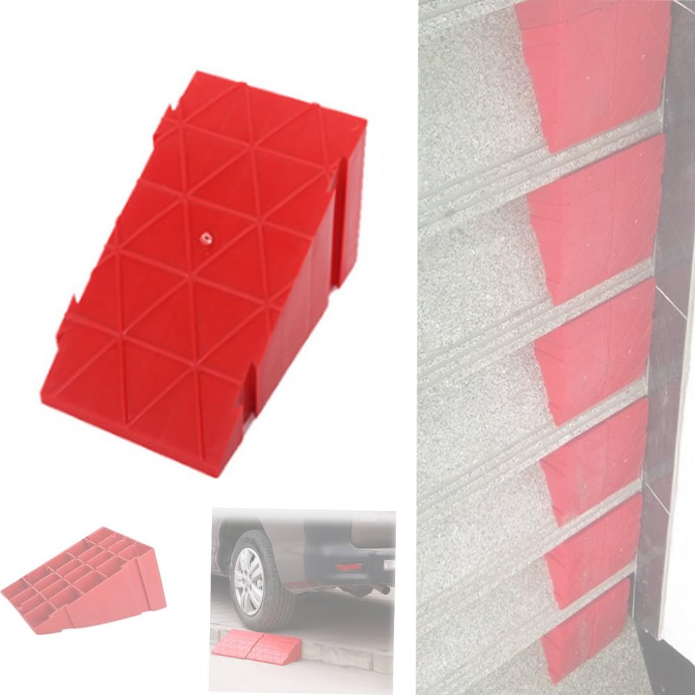 beaka Threshold Ramp, Portable Curb Ramps Lightweight Plastic For Sidewalk, Driveway, Car, Wheelchair, Loading Ramp, Motorcycle, Wheelchair Threshold Ramp(4pcs,20 * 12 * 14cm)