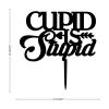 Cupid Is Stupid Cake Topper Bride to Be Eucalyptus Wreath Leaf Birthday Cupcake Topper Love Themed White Diamond Ring Party Anniversary Food Picks Cake Decorations Cute Gifts for Adults Girls view 2