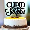 Cupid Is Stupid Cake Topper Bride to Be Eucalyptus Wreath Leaf Birthday Cupcake Topper Love Themed White Diamond Ring Party Anniversary Food Picks Cake Decorations Cute Gifts for Adults Girls view 3