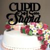 Cupid Is Stupid Cake Topper Bride to Be Eucalyptus Wreath Leaf Birthday Cupcake Topper Love Themed White Diamond Ring Party Anniversary Food Picks Cake Decorations Cute Gifts for Adults Girls view 4