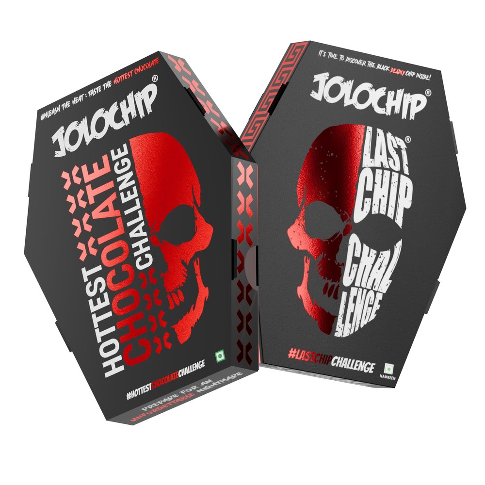 JOLOCHIP Deadly Combo  Includes JOLOCHIP - Last Chip Challenge (5g) & JOLOCHIP - Hottest Chocolate Challenge (10g)  Extreme Heat Snack Pack for Spice Lovers | Extra Hot & Flavorful