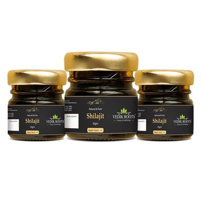 VEDIKROOTS SHILAJIT Resin 30 GM (Pack of 3)