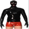 Latex 100% Rubber Men Long Sleeves Tight Top and Red Boxer Shorts with Mask 0.4mm,Custom Color,3XL view 1