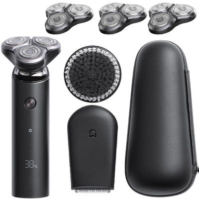 JQUAL Electric Razor for Men, Electric Shaver Razor Shaving Rechargeable Trimmer Beard Triple Blade For Men's Dry Wet Machine Shaving (Color : S500C 3Head)