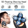 JQUAL Electric Razor for Men, 5 In 1 Men's Electric Shaver Portable Beard Trimmer Hair Clipper USB Rechargeable Waterproof LCD Bald Razor view 3