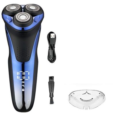 Electric Razor for Men, Electric Shaver Professional Razor Waterproof Beard Trimmer Rotary 3D Floating Shaving Rechargeable Electric for Men