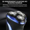 Electric Razor for Men, Electric Shaver Professional Razor Waterproof Beard Trimmer Rotary 3D Floating Shaving Rechargeable Electric for Men view 2
