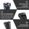 Electric Razor for Men, Electric Shaver Professional Razor Waterproof Beard Trimmer Rotary 3D Floating Shaving Rechargeable Electric for Men view 4