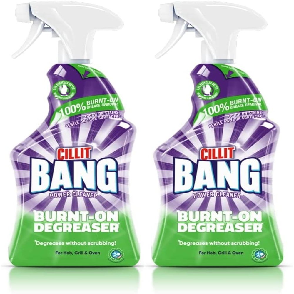 Cillit Bang Powerful Degreaser Spray, Ideal for Ovens, Stovetops and Electric Appliances, Size: 750ml (Pack of 2)
