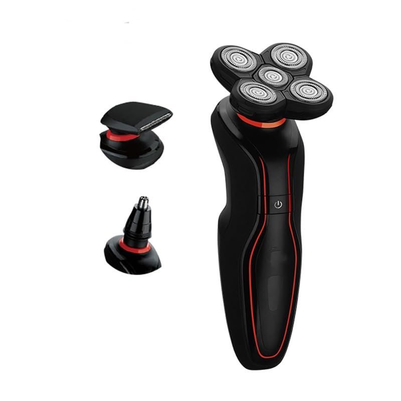JQUAL Electric Razor for Men, 3 In 1 Mens Electric Razor Rechargeable Rotary Shavers Floating Head Shaving 5 Blades For Bald Head