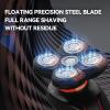 JQUAL Electric Razor for Men, 3 In 1 Mens Electric Razor Rechargeable Rotary Shavers Floating Head Shaving 5 Blades For Bald Head view 3
