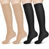 ACWOO Compression Socks for Women & Men, 2 Pairs Graduated Stockings Support, Non-Slip Breathable Flight Socks Running Socks for Sports, Flying, Maternity Pregnancy, Nurses, Travel, Running view 1