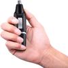 CAFFIA Ear, Nose & Brow Trimmer Clipper  Painless Eyebrow & Facial Hair Trimmer for Men & Women, Battery Operated, Waterproof, Electric Groomer, Easy to Clean (Black) view 2