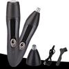 CAFFIA Nose and Ear Hair Trimmer, Electric Dual-Edge Stainless Steel Blades Mute Motor Facial Hair Trimmer, USB Rechargeable, Easy to Clean(Black) view 2