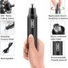 CAFFIA Ear and Nose Hair Trimmer for Men, 4 in 1 USB Rechargeable Professional Eyebrow and Facial Hair Trimmer with Waterproof Head Double-Edge Stainless Steel Blade view 3