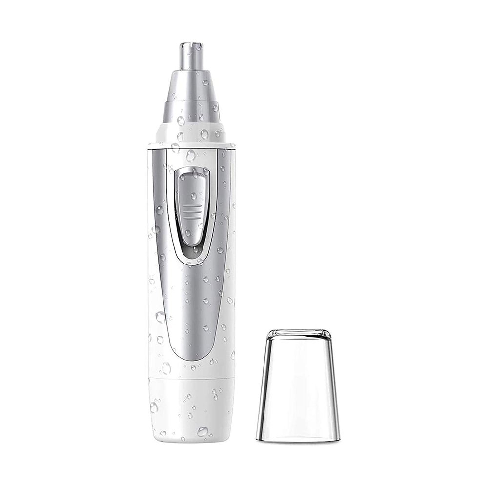CAFFIA Ear and Nose Hair Trimmer Clipper - 2020 Professional Painless Eyebrow and Facial Hair Trimmer for Men and Women, Battery-Operated, IPX7 Waterproof Dual Edge Blades for Easy Cleansing