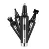 CAFFIA Nose Hair Trimmer, USB Rechargeable Ear and Nose Hair Trimmer for Men Professional Painless Nose Hair Remover, 4 in 1 Mens Grooming Kit with Electric Ear Hair Trimmer(Black) view 1