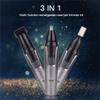 CAFFIA Ear and Nose Hair Trimmer Clipper for Men Women, 3 in 1 Rechargeable Professional Electric Eyebrow and Facial Hair Trimmer with Waterproof Head Double-Edge Stainless Steel Blade view 4