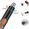 CAFFIA Ear and Nose Hair Trimmer Clipper for Men & Women, Multifunction USB Rechargeable Professional Eyebrow Trimmer, Smart Cleaning System Waterproof Painless Facial Hair Remover view 2