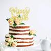 Keaziu 1 Pack Happy Sweet 16 Cupcake Toppers Sweet Sixteen 16 Happy 16 Cake Picks for 16th Birthday Wedding Anniversary Party Cake Decorations Supplies Gold view 3
