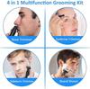 CAFFIA 4 in 1 Nose and Ear Hair Trimmer, Portable Ear Nose Hair Trimmer, USB Rechargeable Nose Hair Trimmer, Waterproof Dual Edge Blades for Easy Cleaning, Black view 2