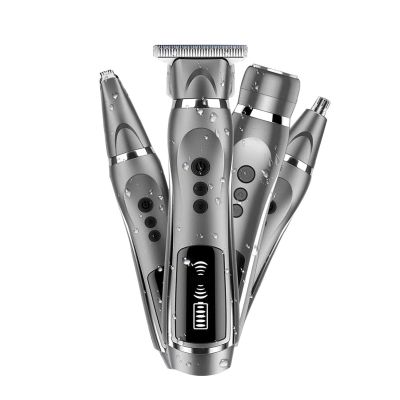 CAFFIA Nose Hair Trimmer, USB Rechargeable Ear and Nose Hair Trimmer for Men Professional Painless Nose Hair Remover, 4 in 1 Mens Grooming Kit with Electric Ear Hair Trimmer