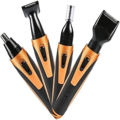 CAFFIA 4 in 1 Painless Eyebrow & Facial Hair Trimmer for Men & Women, Electric, bathrooms, Travel Camping