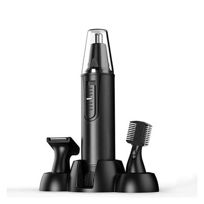 CAFFIA Nose Hair Trimmer-Professional Painless Ear and Nose Hair Trimmer for Men and Women, Waterproof Dual Edge Blades for Easy Cleaning, 3 in 1 Ear Nose Eyebrow and Facial Trimmer