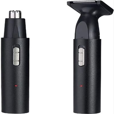 CAFFIA 2 in 1 Nose Trimmer and Ear Hair Trimmer for Men Cordless, Painless Electric Nose Hair Remover, Mens Nose Hair Trimmer, USB Rechargeable, Waterproof