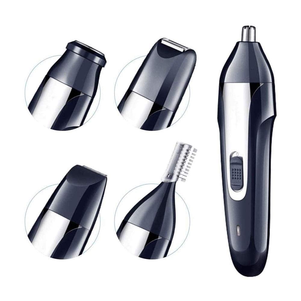 CAFFIA Nose and Ear Hair Trimmer for Men Portable Electric Nose Trimmer IPX7 Waterproof Stainless Blades Suitable for All Purposes